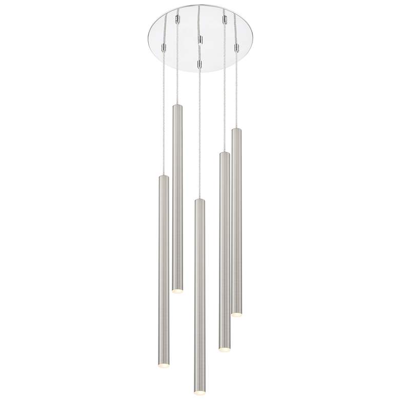 Image 1 Forest by Z-Lite Chrome 5 Light Chandelier