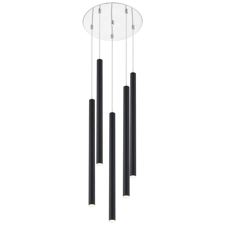 Image 1 Forest by Z-Lite Chrome 5 Light Chandelier