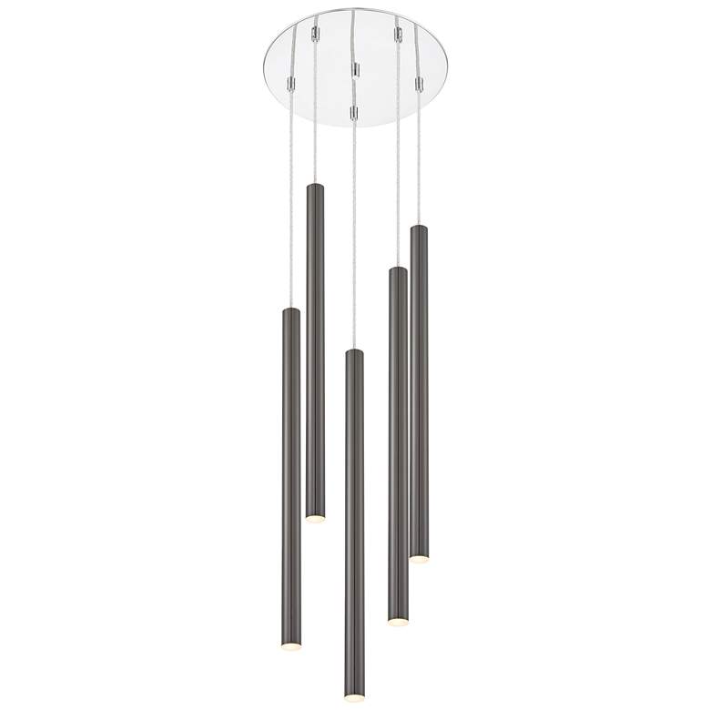 Image 1 Forest by Z-Lite Chrome 5 Light Chandelier