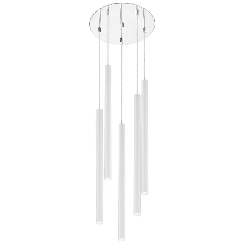 Image 1 Forest by Z-Lite Chrome 5 Light Chandelier