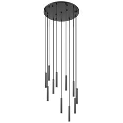 Forest by Z-Lite Matte Black 24 inch 11 Light Chandelier