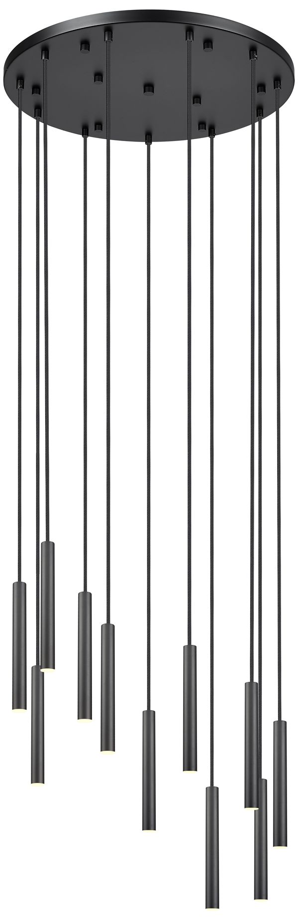 Image 2 Forest by Z-Lite Matte Black 24 inch 11 Light Chandelier more views
