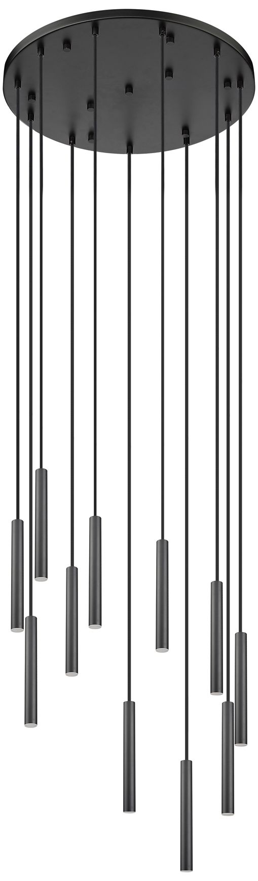 Image 5 Forest by Z-Lite Matte Black 24 inch 11 Light Chandelier more views
