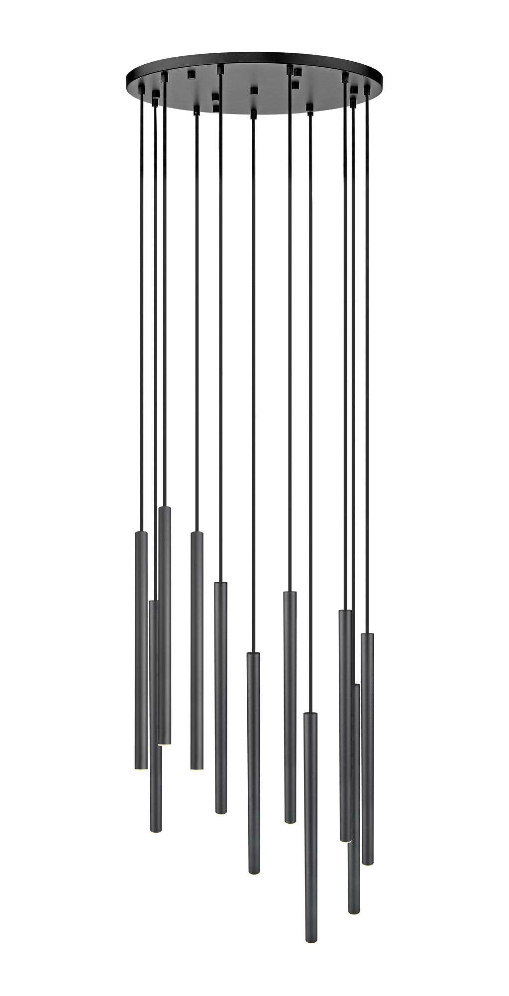 Image 3 Forest by Z-Lite Matte Black 24 inch 11 Light Chandelier more views