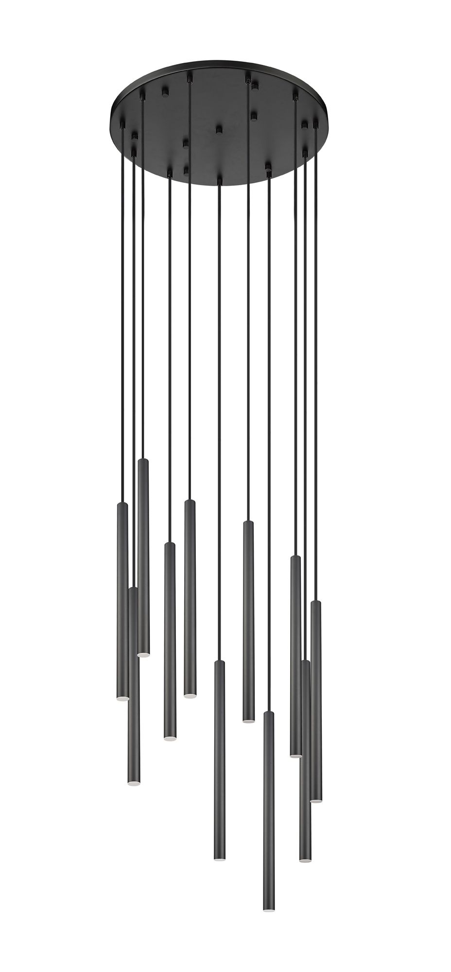 Image 5 Forest by Z-Lite Matte Black 24 inch 11 Light Chandelier more views