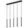 Forest by Z-Lite Matte Black 42 inch 5 Light Linear LED Chandelier