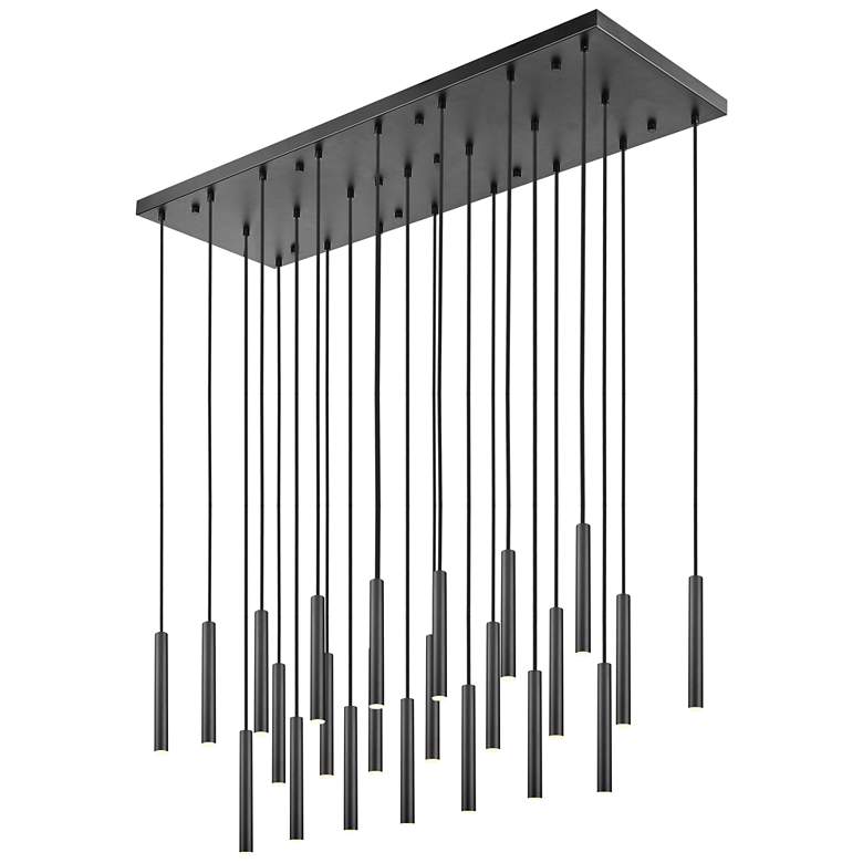 Image 1 Forest by Z-Lite Matte Black 54 inch 23 Light Linear LED Chandelier