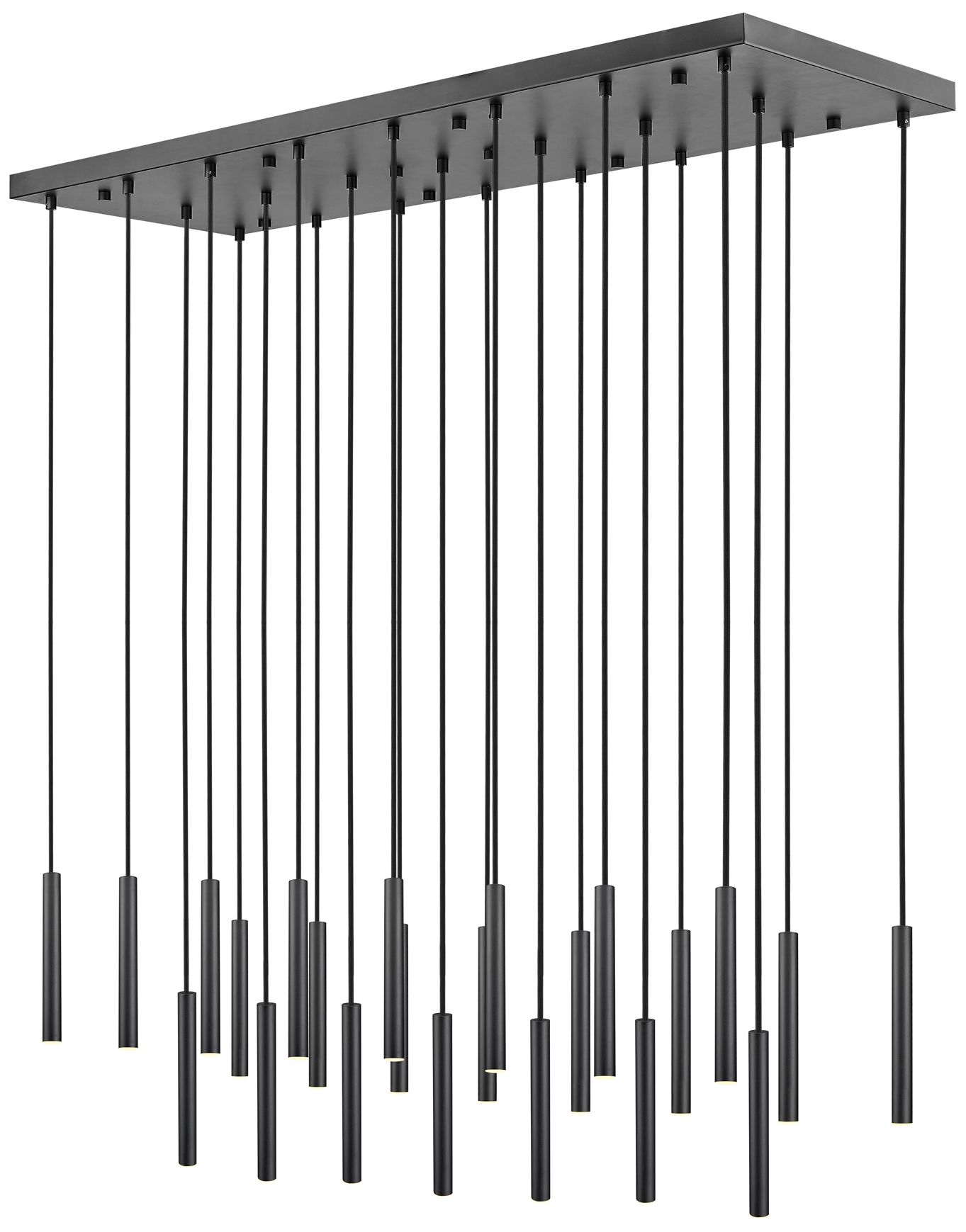 Image 4 Forest by Z-Lite Matte Black 54 inch 23 Light Linear LED Chandelier more views