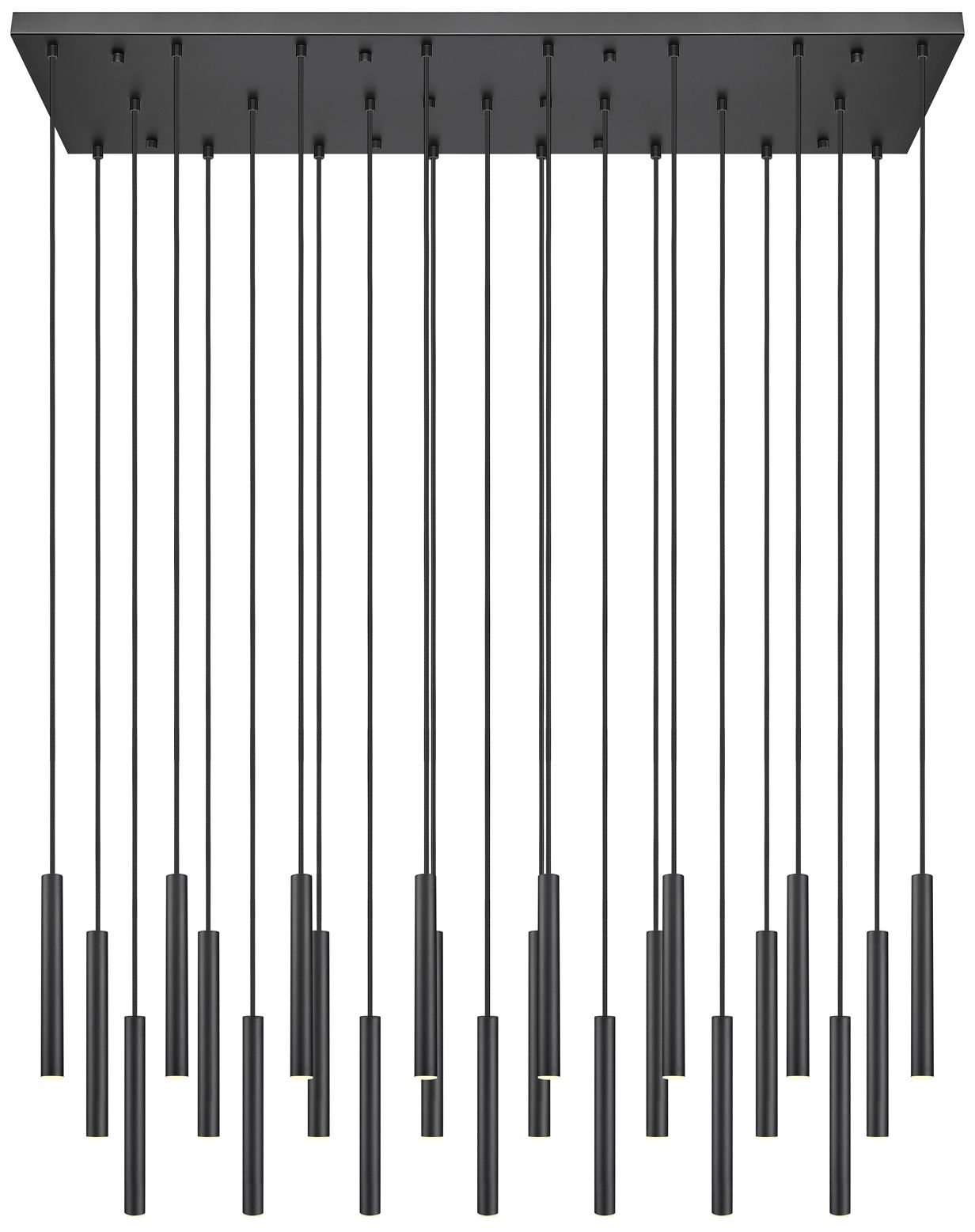 Image 5 Forest by Z-Lite Matte Black 54 inch 23 Light Linear LED Chandelier more views