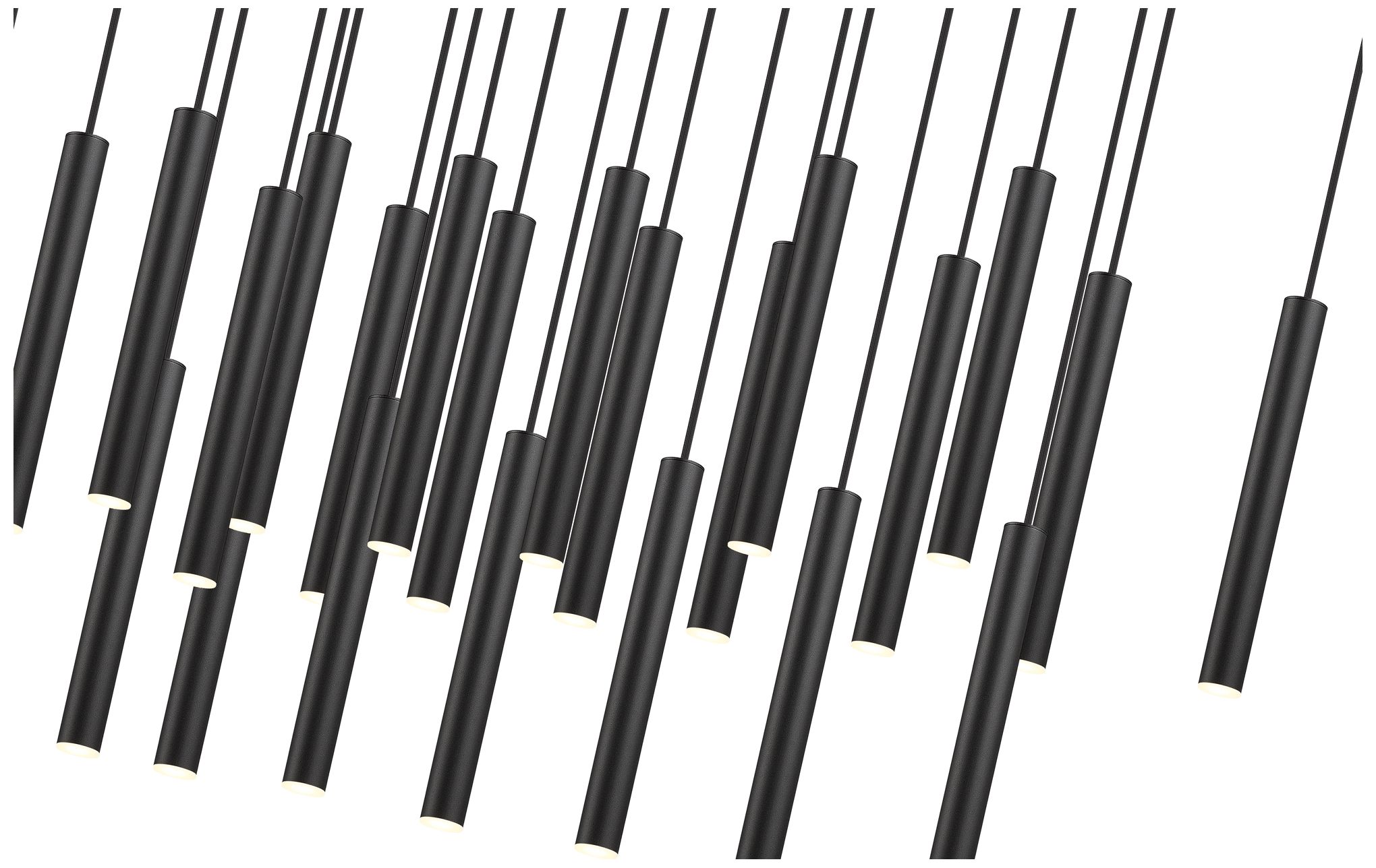 Image 6 Forest by Z-Lite Matte Black 54 inch 23 Light Linear LED Chandelier more views