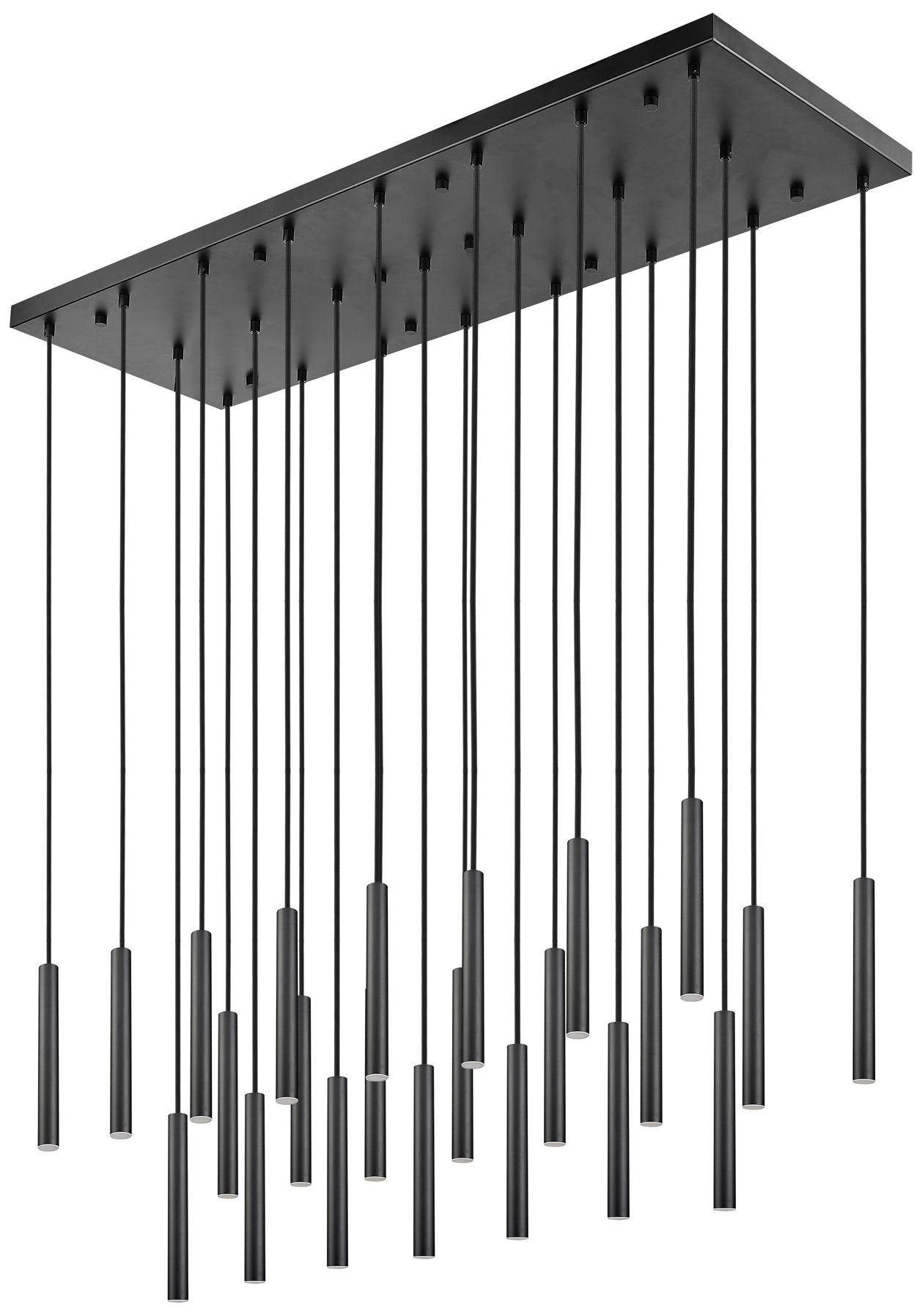 Image 7 Forest by Z-Lite Matte Black 54 inch 23 Light Linear LED Chandelier more views