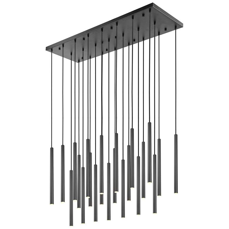 Image 1 Forest by Z-Lite Matte Black 54 inch 23 Light Linear LED Chandelier