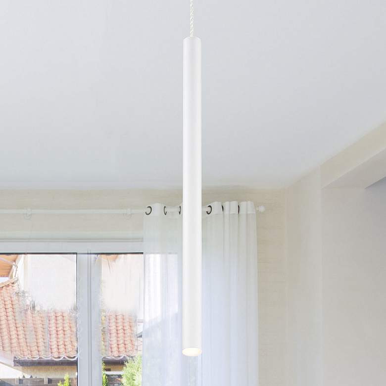 Image 1 Forest by Z-Lite Matte White 1 Light Mini Pendant
