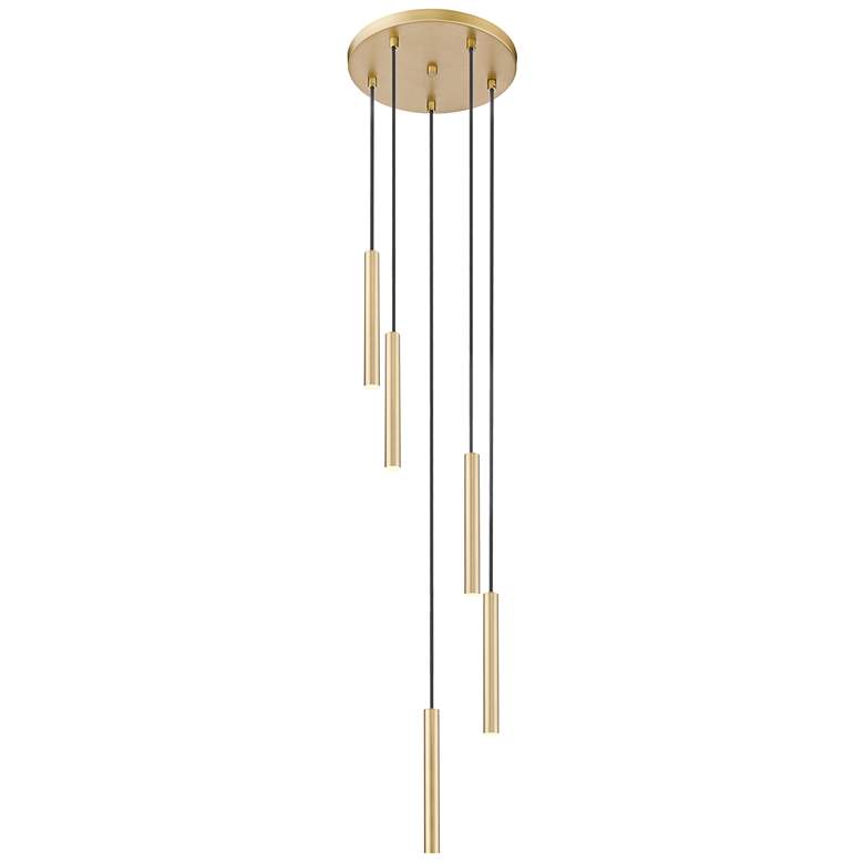 Image 1 Forest by Z-Lite Modern Gold 12 inch 5 Light Chandelier