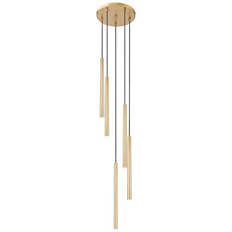 Image 1 Forest by Z-Lite Modern Gold 12 inch 5 Light Chandelier