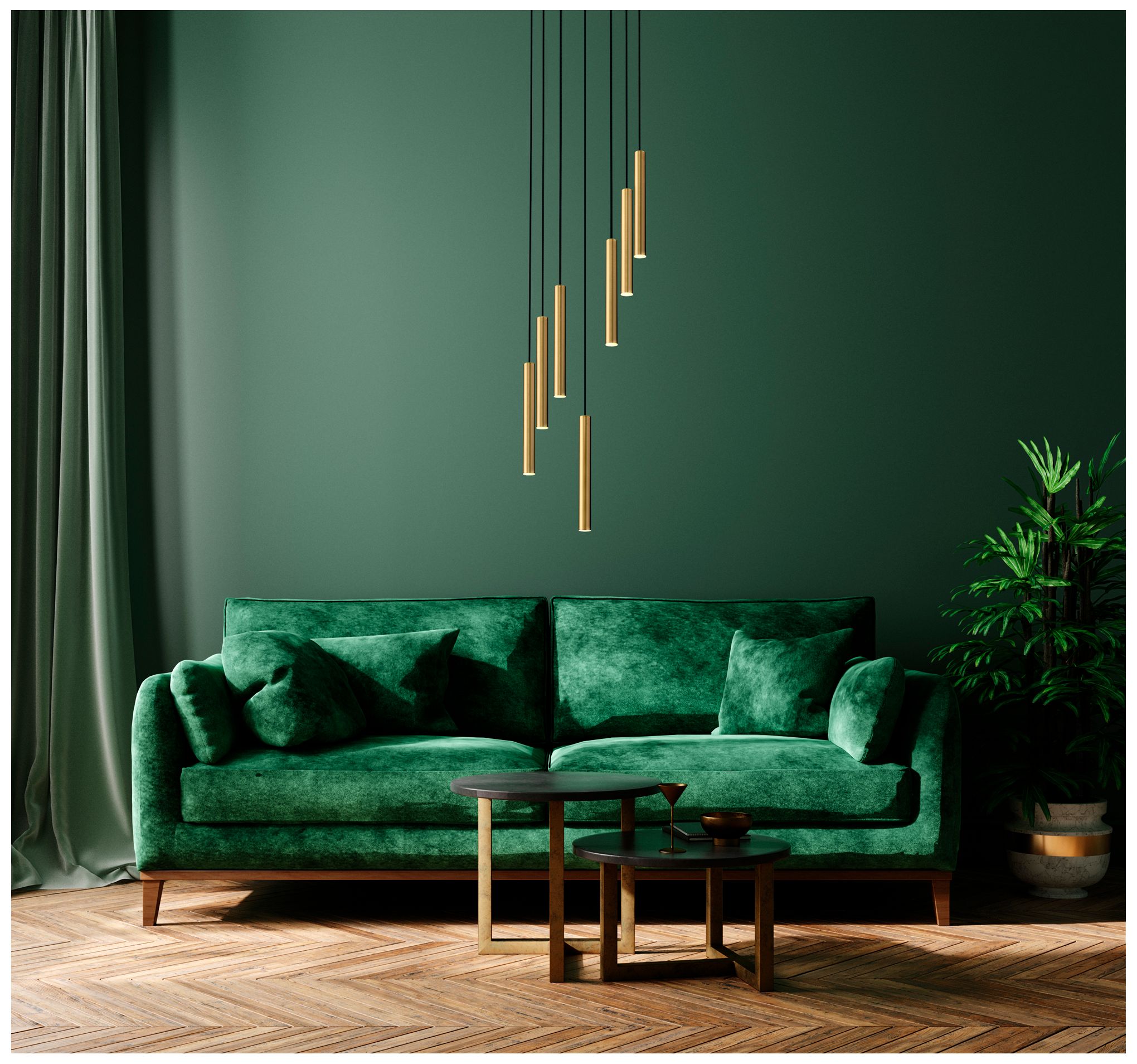 Image 5 Forest by Z-Lite Modern Gold 18 inch 7 Light Chandelier more views