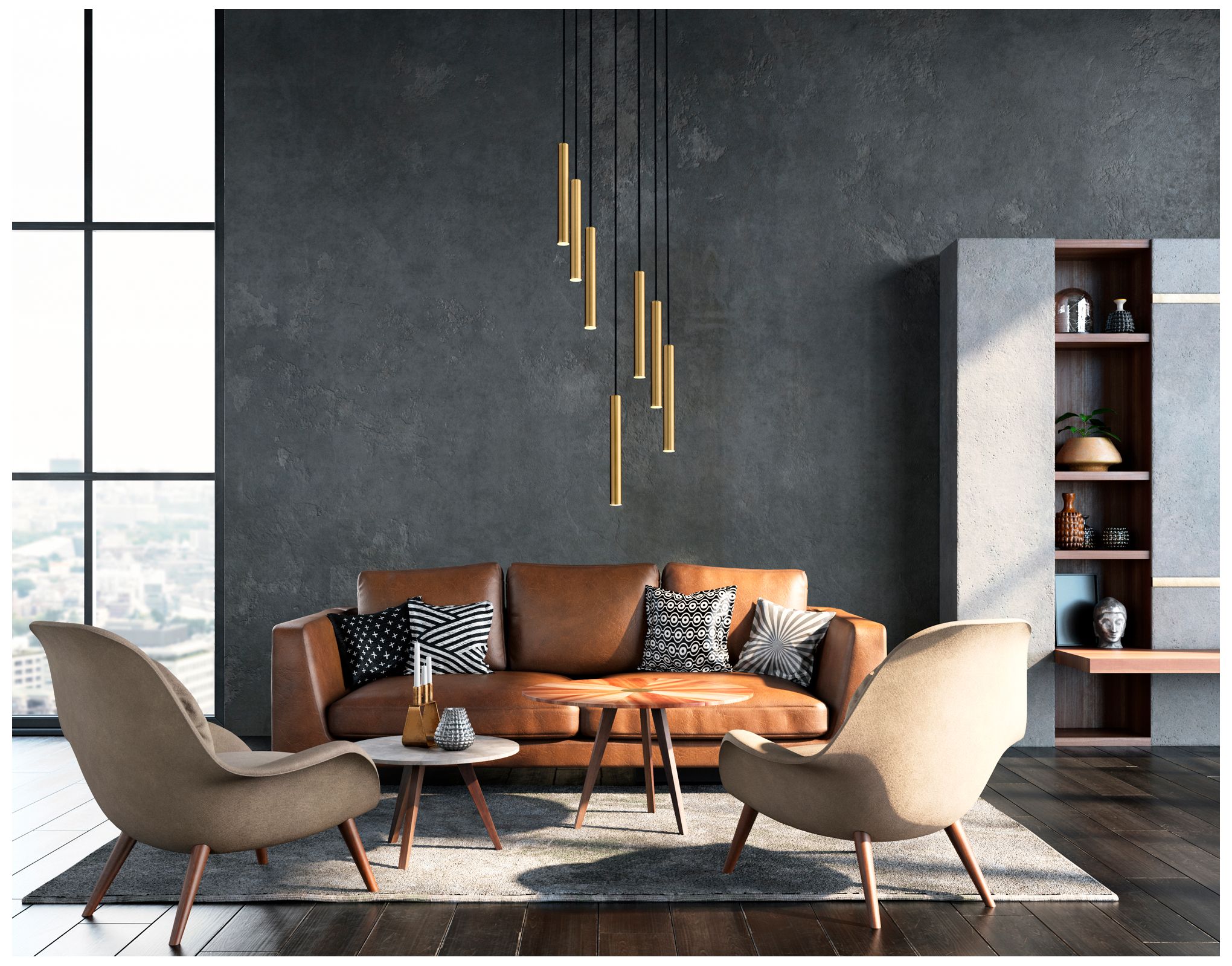 Image 6 Forest by Z-Lite Modern Gold 18 inch 7 Light Chandelier more views