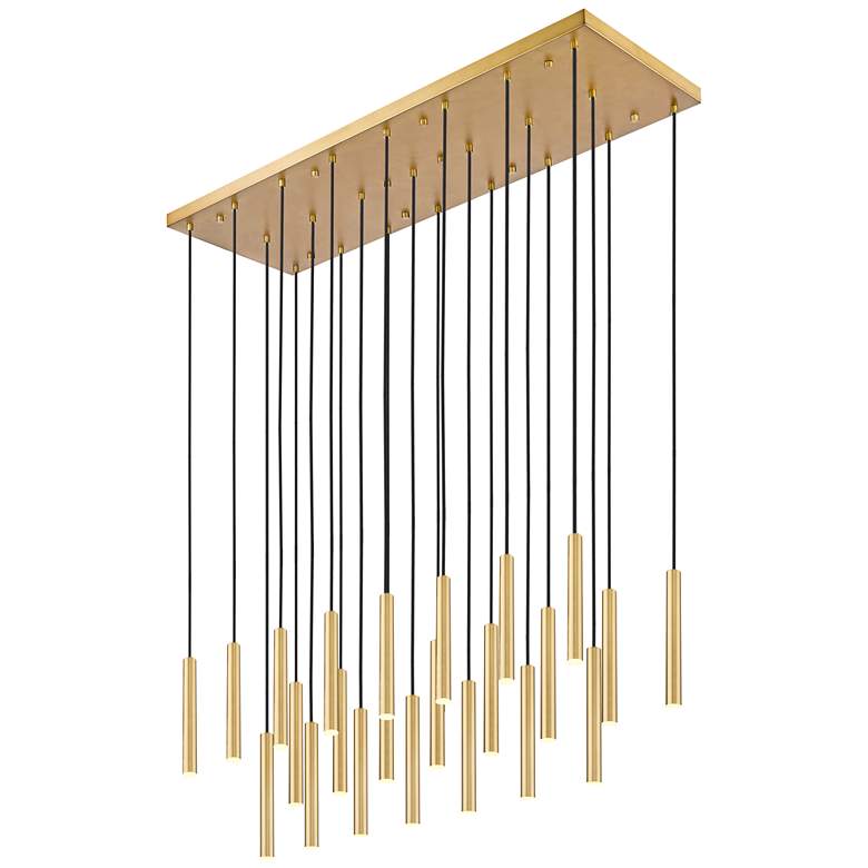 Image 1 Forest by Z-Lite Modern Gold 54 inch 23 Light Linear LED Chandelier