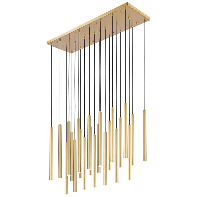 Image 1 Forest by Z-Lite Modern Gold 54 inch 23 Light Linear LED Chandelier