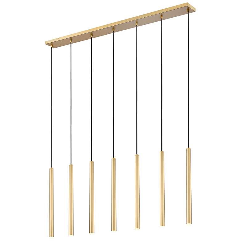 Image 1 Forest by Z-Lite Modern Gold 54 inch 7 Light Linear LED Chandelier