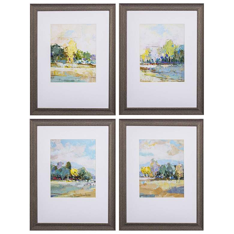 Image 1 Forest Expanse 20"W x 26"H Framed Art Set of 4