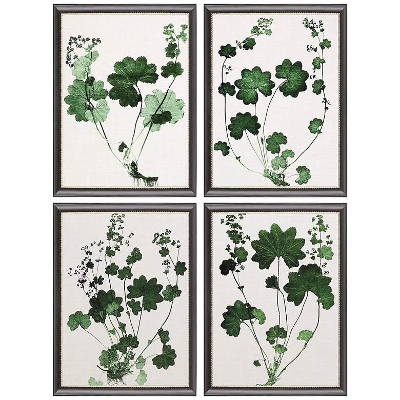 Image 3 Forest Foliage 26 inch High 4-Piece Giclee Framed Wall Art Set