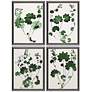 Forest Foliage 26" High 4-Piece Giclee Framed Wall Art Set in scene