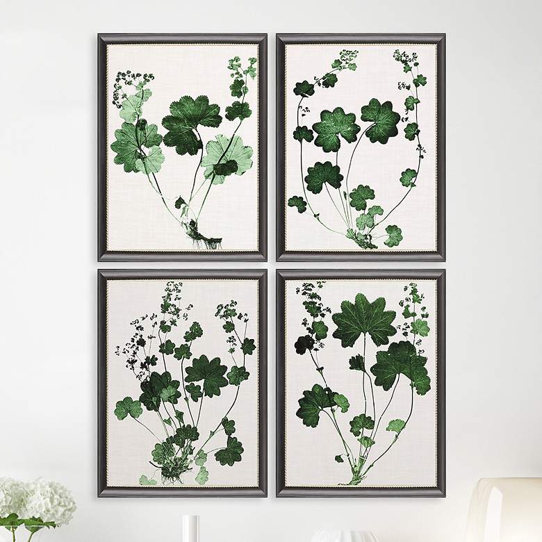 Image 2 Forest Foliage 26 inch High 4-Piece Giclee Framed Wall Art Set