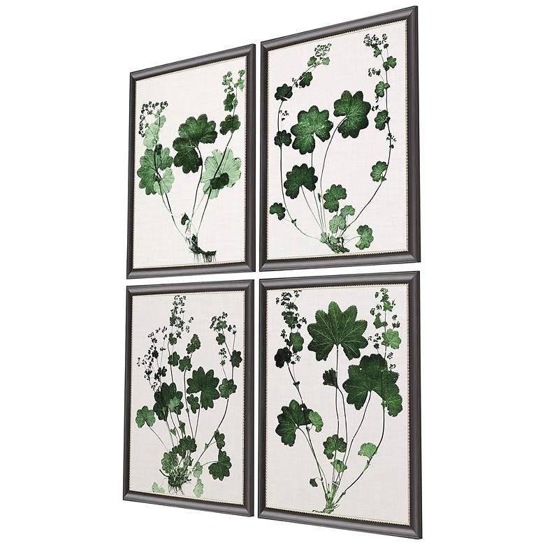 Image 5 Forest Foliage 26" High 4-Piece Giclee Framed Wall Art Set more views