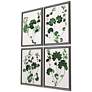 Forest Foliage 26" High 4-Piece Giclee Framed Wall Art Set in scene
