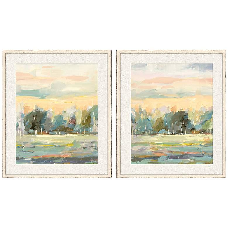 Image 1 Forest Glow 25"W x 30"H Framed Art Set of 2