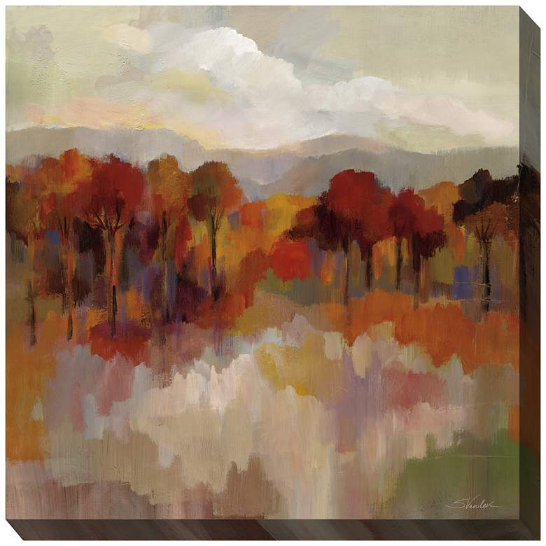 Image 2 Forest in Fall 24" Square Outdoor Canvas Wall Art