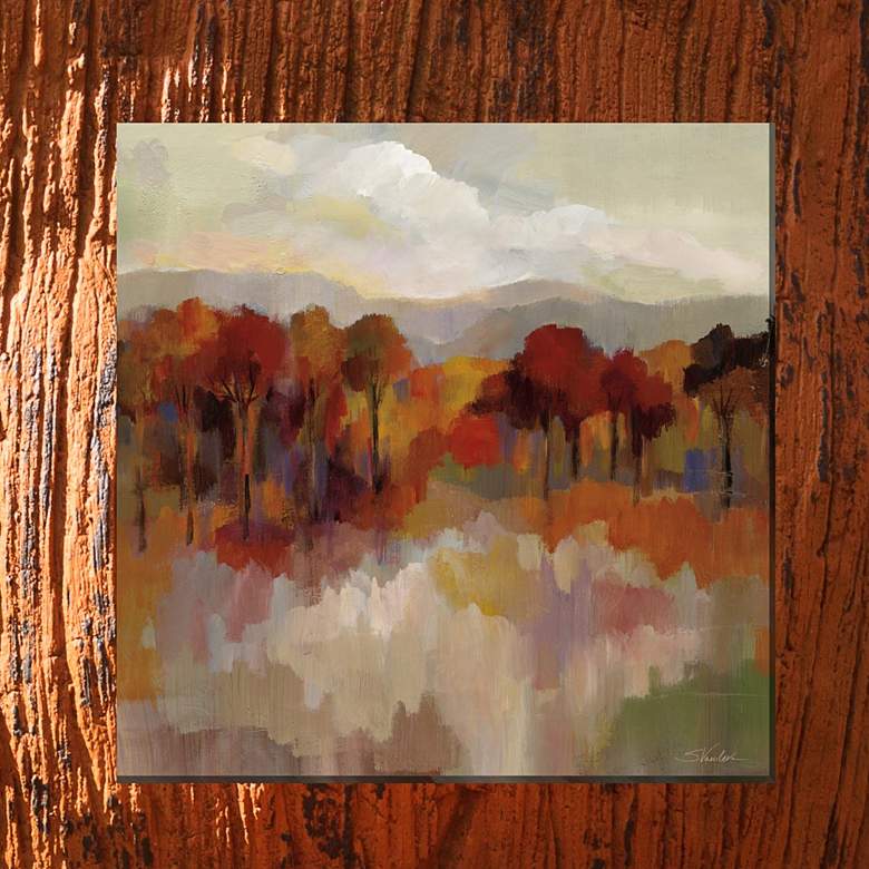 Image 1 Forest in Fall 24" Square Outdoor Canvas Wall Art