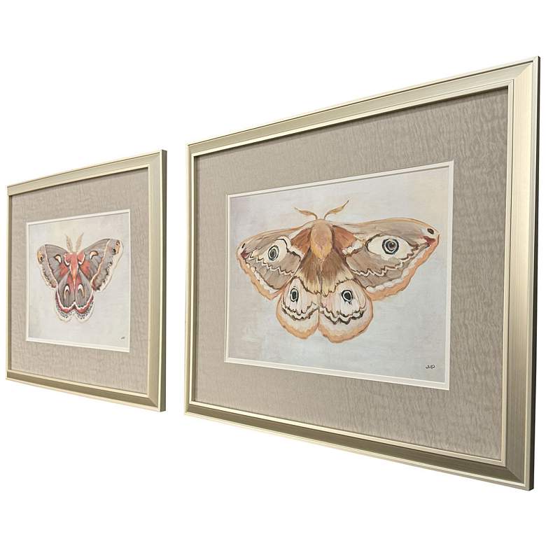 Image 2 Forest Moth 24"W x 19"H Framed Art Set of 2 more views