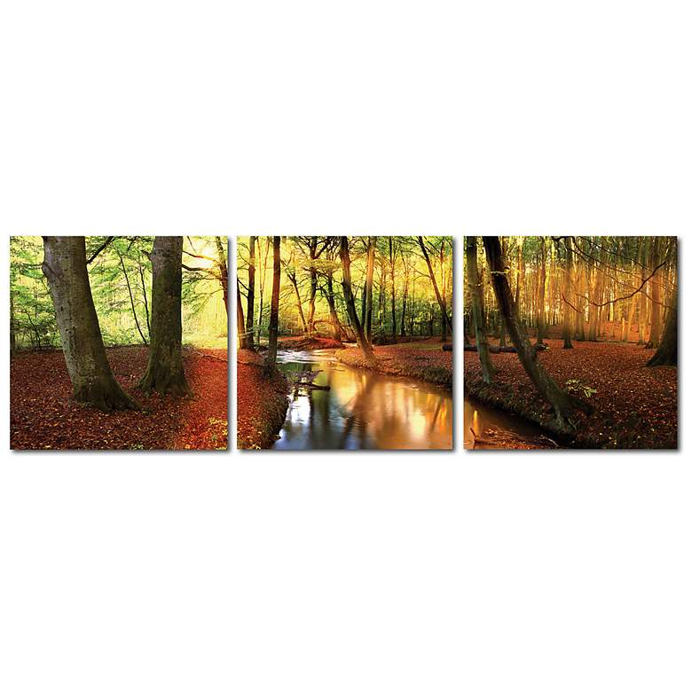 Image 1 Forest Oasis Print Triptych Wall Art