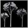 Forest Trio 37" Square Black Giclee Wall Art