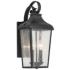 Forestdale 18.50" 2-Light Outdoor Wall Light in Textured Black