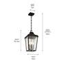 7_Forestdale 19 3/4" High Black 4-Light Outdoor Hanging Light more views