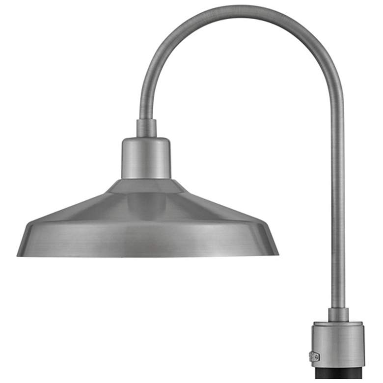 Image 7 Forge 22"H Brushed Aluminum Outdoor Post/Pier Mount Light more views