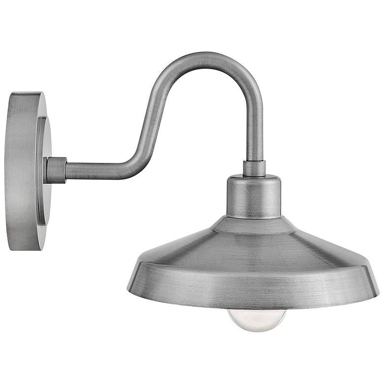 Image 2 Forge 9" High Antique Brushed Aluminum Outdoor Wall Light