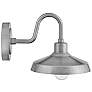 Forge 9" High Antique Brushed Aluminum Outdoor Wall Light