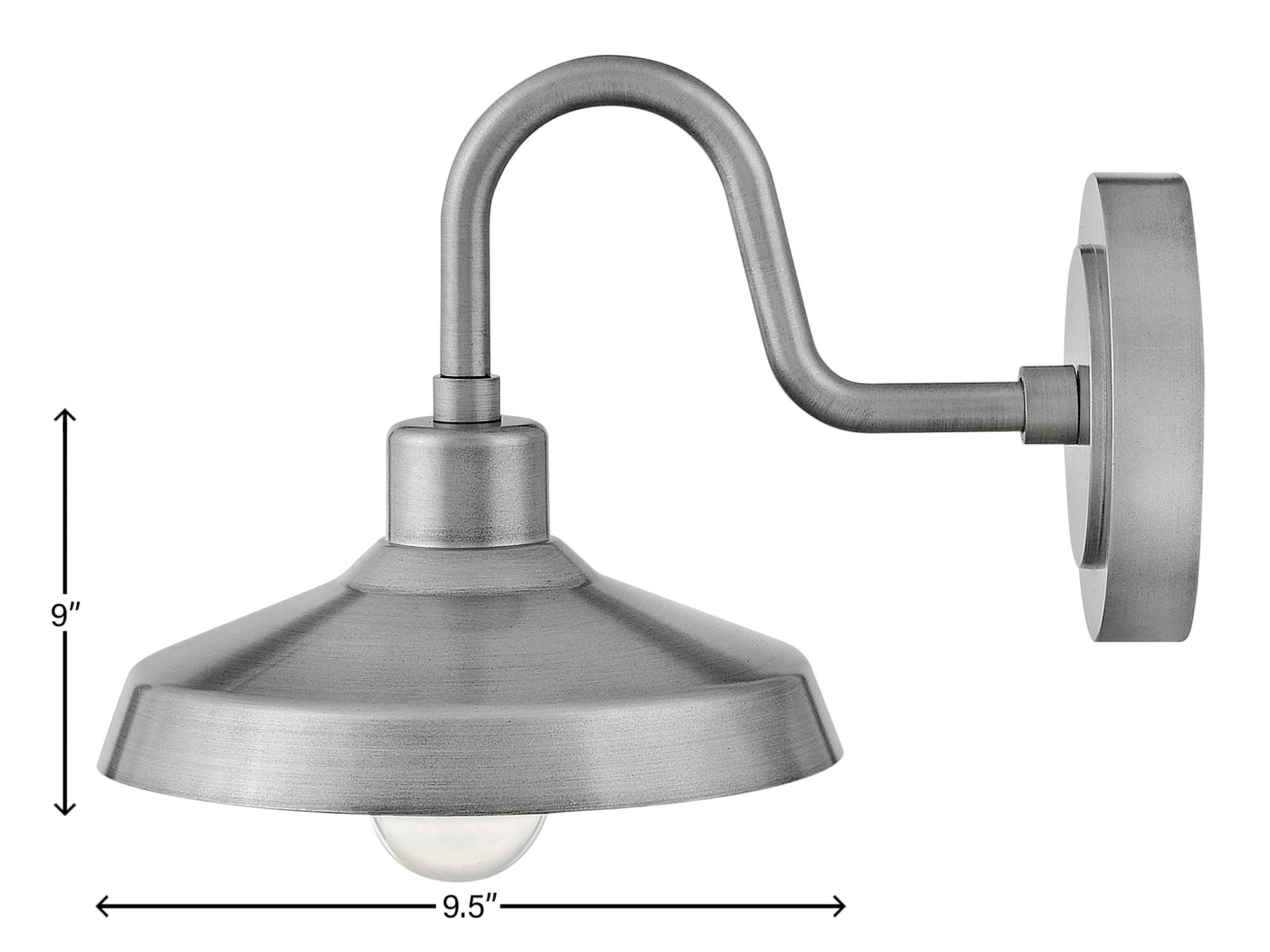 Image 6 Forge 9" High Antique Brushed Aluminum Outdoor Wall Light more views