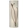 Forged Leaf and Stem 17" High Soft Gold Sconce With Ivory Art Glass Sh