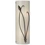 Forged Leaf and Stem 17"H Oil Rubbed Bronze Sconce w/ Ivory Art Glass 