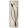 Forged Leaf and Stem 17"H Oil Rubbed Bronze Sconce w/ Ivory Art Glass