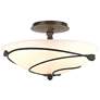 Forged Leaves 13 1/2" Wide Dark Smoke Ceiling Light
