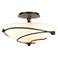 Forged Leaves 13 1/2" Wide Dark Smoke Ceiling Light