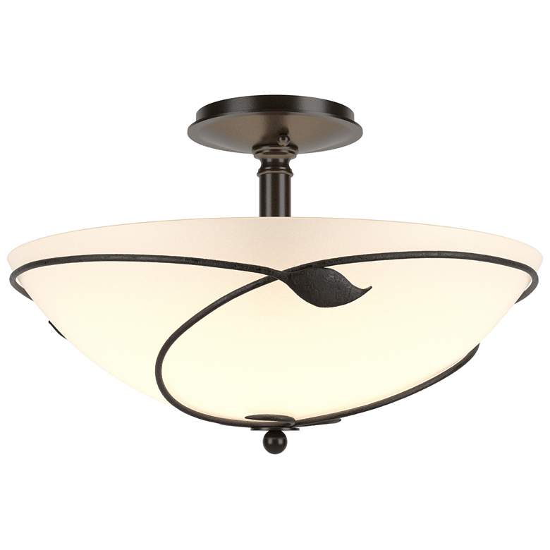 Image 1 Forged Leaves 16" Wide Oil-Rubbed Bronze Ceiling Light