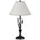 Forged Leaves and Vase 26.4"H Black Table Lamp w/ Natural Anna Shade