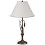Forged Leaves and Vase 26.4"H Bronze Table Lamp w/ Natural Anna Shade